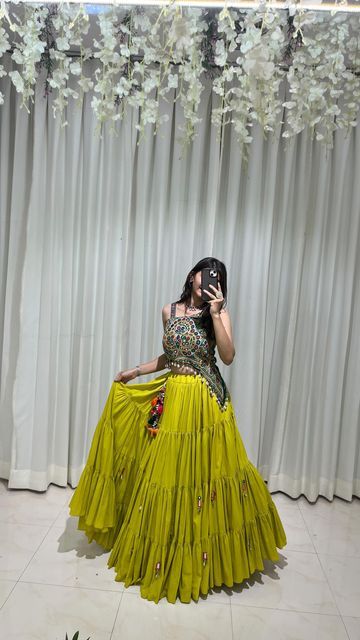 Cancan Skirt For Lehenga, Traditional Skirt For Wedding And Navratri, Traditional Long Skirt Lehenga For Navratri, Ceremonial Self-design Lehenga For Navratri, Navratri Party Lehenga With Motifs, Designer Saree Skirt For Navratri, Garba Dress, Fashion Sketchbook Inspiration, Ghagra Choli