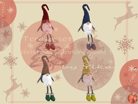 The Sims Resource - [SJB] Teresa set christmas sedentary gnome 1 by Ylka Sims 4 Clutter, Gnome Christmas, Christmas Gnomes, Ts4 Cc, Cc Finds, Sims 4 Cc, The Sims Resource, Sims Resource, Christmas Gnome