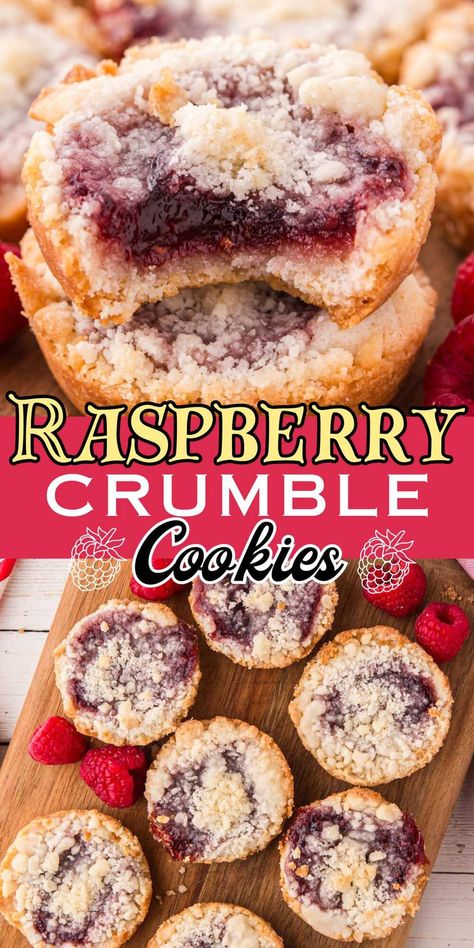 Raspberry Crumble Cookies Costco Raspberry Crumble Cookies, Raspberry Crumble Cookies, Cake Mix Crust, Princess Recipes, Crumbl Copycat, Crumble Cookie Recipe, Butterbeer Recipe, Crumble Cookies, Raspberry Crumble