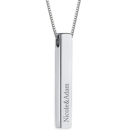 Engravables Nameplate Jewelry, Bar Necklaces, Engraved Bar Necklace, Vertical Bar Necklace, Vertical Bar, Personalised Jewellery, Silver Bar, Lovely Necklace, Silver Bars