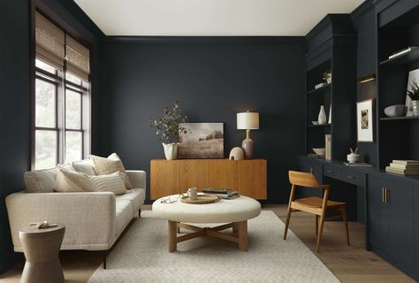 Behr Colors, Black Paint Color, Dark Paint Colors, Behr Paint, 2024 Color, Cracked Pepper, Paint Companies, Paint Brands, Room Paint