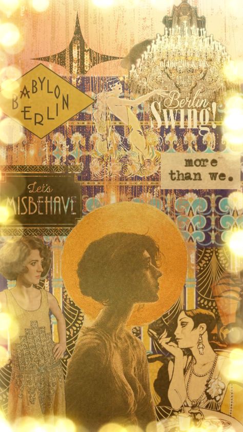 #babylonberlin #berlin #twenties #party #gold Babylon Berlin, Twenties Party, Laptop Wallpaper, Berlin, Art Deco, Gold, Art