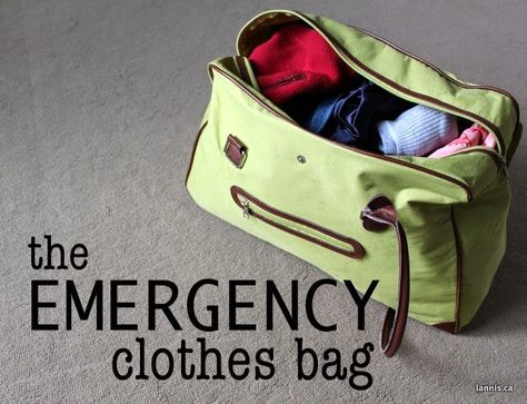 The Emergency Clothes Bag - A breakdown of what we carry for the "what ifs" on the road. [Chez Lannis] Emergency Clothes Bag, Emergency Clothes, What Ifs, Emergency Preparedness Kit, Emergency Bag, Im A Survivor, Emergency Kit, Casual Clothes, Emergency Preparedness