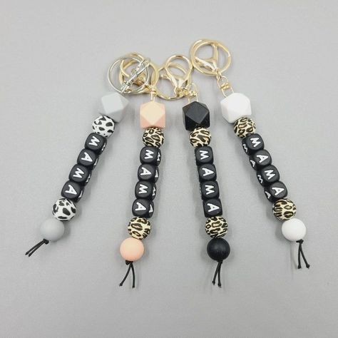 Description Of Mama Beaded Keychain Material: Beads Color: Animal Print | Gold Chain | Black | Leopard Print Comes In Different Colors: Pink | White | Pink | Grey | Gray Type: Diaper Bag Pendant | Keychain Perfect For Gift Giving Keychain Craft, Beaded Keychain, Key Wallet, Card Case Wallet, Black Leopard Print, Chapstick Holder, Tassel Keychain, Heart Keychain, Handbag Charms