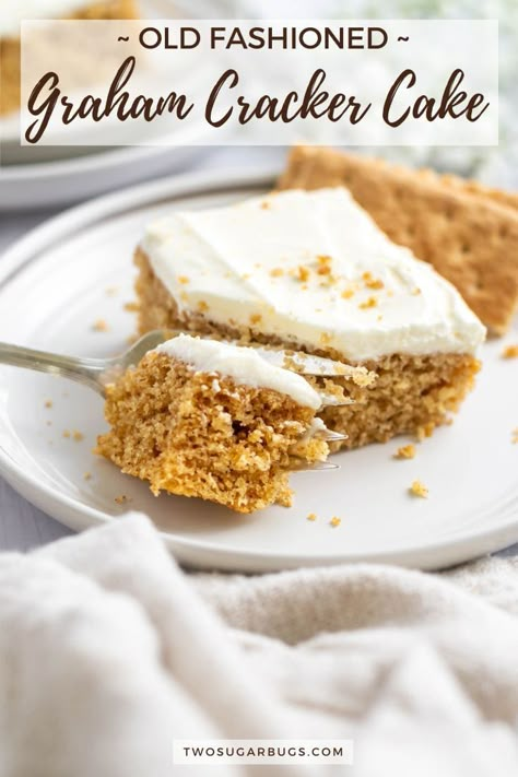 Graham Cracker Sheet Cake, Graham Cracker Crumb Recipes Desserts, Uses For Graham Crackers, Gram Cracker Cake Recipe, Graham Cracker Crumb Desserts, Desserts Made With Graham Crackers, Graham Cracker Cake Recipe, Gram Cracker Desserts, Gram Cracker Cake