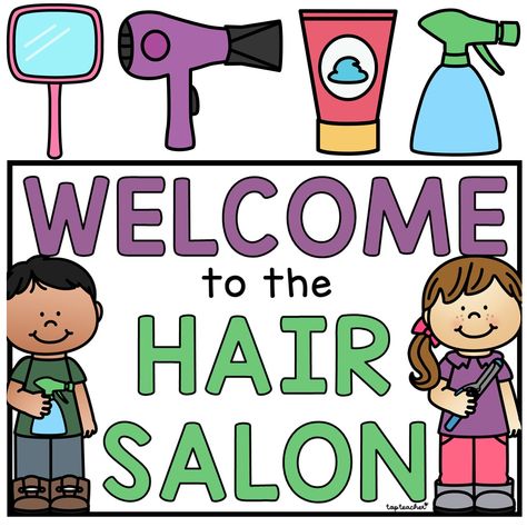 Preschool Clipart, Pretend Play Printables, Qr Code Activities, Online Teaching Resources, Top Teacher, Home Hair Salons, Community Helpers Theme, Parlor Games, Learn Through Play