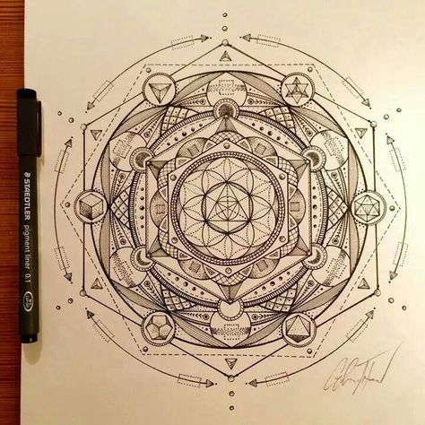 Amazing. Wow. Such an inspiration!!! Geometric Tattoo Sketch, Interesting Tattoos, Tattoos Mandala, Sacred Geometry Tattoo, Sacred Geometry Symbols, Geometry Tattoo, Muster Tattoos, Geometric Symbols, Sacred Geometric