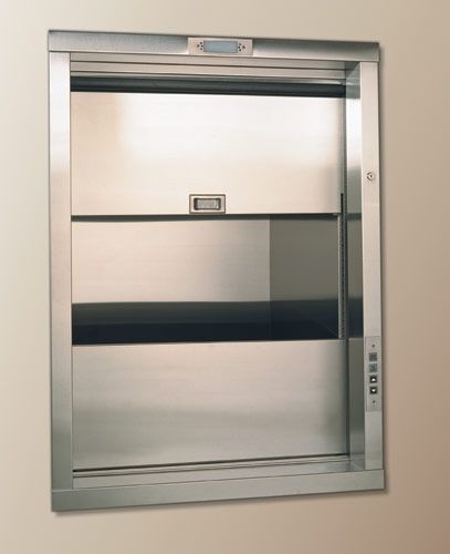 Grocery Elevator, Modern Dumbwaiter, Manual Dumbwaiter, Laundry Elevator, Dumbwaiter Ideas, Kitchen Mudroom, Elevator Door, Computer Room, House Elevation