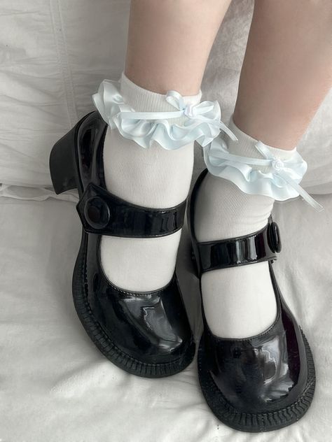 This price is for a pair of socks only. Ruffle Socks With Boots, Socks With Frills, Cute Socks Ankle, Frilly Socks And Heels, Mary Janes With Socks, Socks With Ruffles, Ruffle Sock, Frill Socks, Magic Clothes