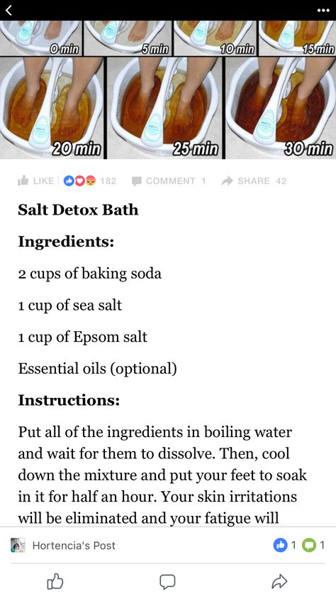 Foot Bath Recipes, Diy Foot Soak, Foot Soak Recipe, Salt Detox, Foot Soaks, Sick Remedies, Detox Bath, Homemade Items, Natural Healing Remedies