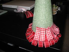 How To Make A Ribbon Christmas Tree, Diy Christmas Tree Ribbon, Christmas Tree Ribbon Decorating, Christmas Ribbon Crafts, Ribbon Christmas Tree, Christmas Tree Ribbon, Ribbon Tree, Tree Ribbon, Cone Trees