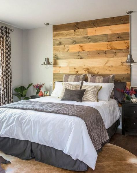 One of the important areas inside the home to create good Feng Shui is the master bedroom. Read all our tips on our Feng Shui Friday blog today!  📸: housely.com  #fengshuifriday #fengshui #masterbedroom #yinyang #bedroom #bedroomgoals #bedroominspo #bedroominspiration #bedrooms #yinandyang #wood #yin #yang #tips #fengshuitips #fengshuilifestyle Wood Wall Headboard, Wood Walls Bedroom, Wall Headboard, Bedroom Designs For Couples, Design Ložnic, Headboard Ideas, Headboard Wall, Small Bedroom Designs, Wooden Headboard