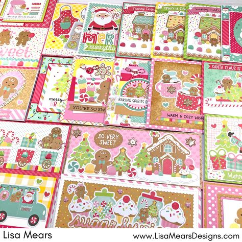 Gingerbread Cards Christmas, Doodlebug Gingerbread Kisses Cards, Doodlebug Gingerbread Kisses, Doodlebug Christmas Cards, Doodlebug Design Layouts, Gingerbread Cards Ideas, Gingerbread Cards, Candy Cane Cards, Doodle Bug