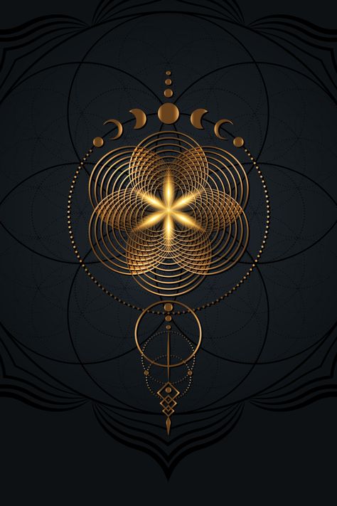 Sacred Geometry Wallpaper, Dark Spiritual, What Is A Mandala, Wiccan Goddess, Energy Circles, Sacred Spiral, Image Zen, Goddess Symbol, Molecule Tattoo