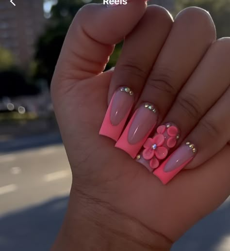 Summer Nails 2023 Coffin, Long Acrylic Nail Designs, Hard Nails, Girly Acrylic Nails, Cute Acrylic Nail Designs, Classy Acrylic Nails, Short Square Acrylic Nails, Long Acrylic Nails Coffin, Acrylic Nails Coffin Pink