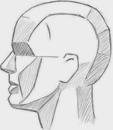 LEARNING THE PLANES OF THE FACE   Once you understand the basic structure of the head, you can simplify the complex shapes of the skull int... Face Planes Art Reference, Drawing Basics Learning, Face Structure Drawing, Planes Of The Head, Planes Of The Face, Drawing The Human Head, Complex Shapes, Face Structure, Draw Faces