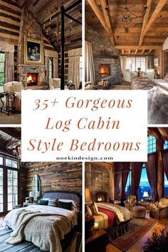 35+ Gorgeous log cabin style bedrooms to make you drool Cabin Style Bedroom, Log Cabin Bedrooms, Log Home Bedroom, Rustic Cabin Bedroom, Log Cabin Bedroom, Cabin Bedroom Decor, Cabin Bedrooms, Rustic Bedrooms, Log Cabin Style