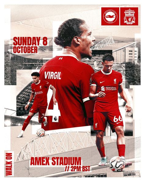 Liverpool Football Club (@liverpoolfc) | Instagram profile Matchday Graphic, Matchday Poster, Sports Design Inspiration, Creative Poster, Football Poster, Liverpool Football Club, Creative Poster Design, Poster Designs, Liverpool Football