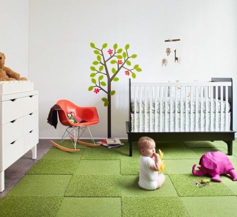 FLOR Carpet Tiles Bring Modular ... Kids Room Green, Flor Tiles, Nursery Rugs Girl, Baby Room Colors, Kid Room Carpet, Carpets For Kids, Room Green, Carpet Texture, Diy Carpet