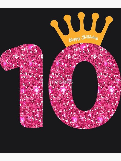 "10th Queens Crow Happy Birthday for Girls" Greeting Card for Sale by melsens | Redbubble Happy Birthday Kinza Name, Happy Birthday Special Girl, 9 Year Birthday, 9 Year Birthday Party Theme, Birthday Queen Wallpaper, Happy Birthday Queen Black, Happy Birthday Girl Dp Edit, Happy Birthday Girl, Colorful Wedding Cakes