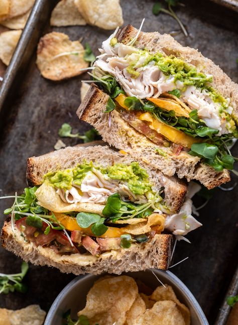 Quick Work Lunch Ideas, Wandering Chickpea, Honey Mustard Turkey, Turkey Avocado Sandwich, Avocado Sandwich Recipes, Turkey Avocado, News Stand, Summer Sandwiches, Real Honey