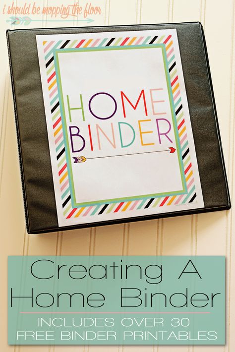 How to Create A Home Binder | Detailed instructions on creating an easy-to-use home binder, plus over thirty free, coordinating printables for home binders. Planer Organisation, Home Organization Binders, Family Binder, Household Binder, Home Binder, Binder Printables, Life Binder, Home Management Binder, Binder Organization