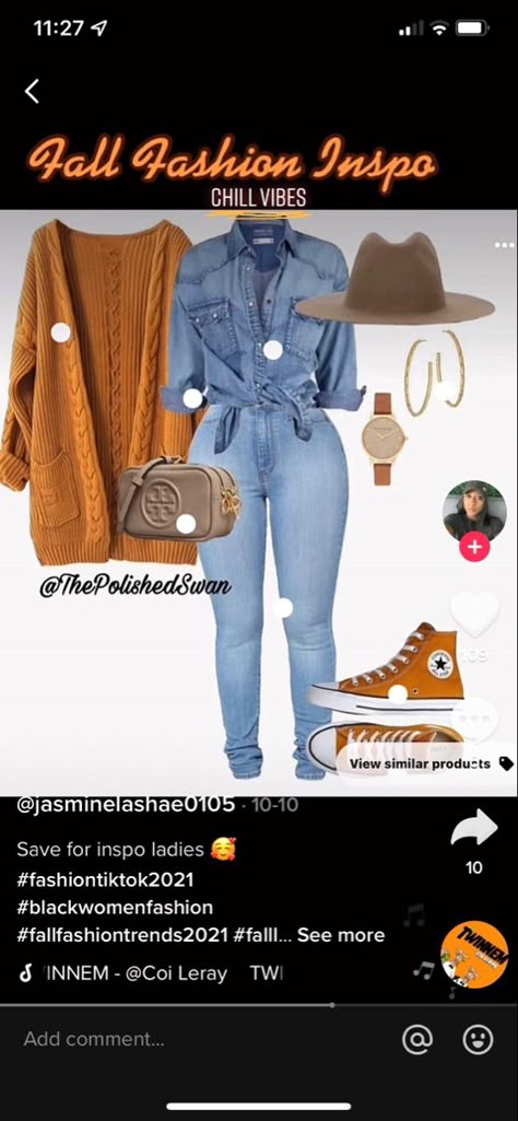 Backyard Party Outfit Fall, Fall Date Night Outfit Black Women Casual, Black Women Outfits Fall, First Date Outfit Casual Fall, Fall Festival Outfit Ideas, Casual Fall Outfits Black Women, Plus Size Fall Fashion 2022, Fall Fashion Outfits Casual, Fall Attire