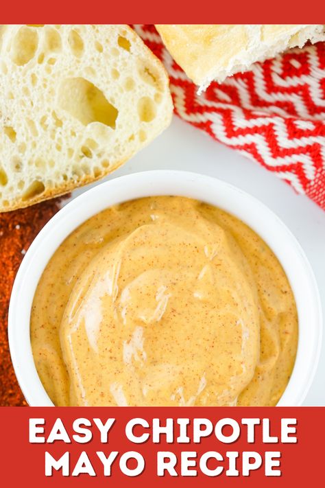 Spice up your tacos, burgers and almost anything with this delicious chipotle mayo recipe. Here is how to make it! Easy Chipotle Mayo, Chipotle Mayo Recipe Easy, Burger Sauces, Chipotle Mayo Recipe, Diy Condiments, Chipotle Mayonnaise, Chili Pepper Recipes, Vegetable Dips, Mayo Recipe