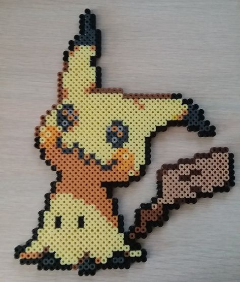 Mimikyu Perler Beads, Perler Bead Patterns Pokemon, Pokémon Perler Beads, Perler Bead Pokemon, Perler Beads Pokemon, Hama Beads Pokemon, Pixel Pokemon, Pokemon Perler, Pokemon Bead