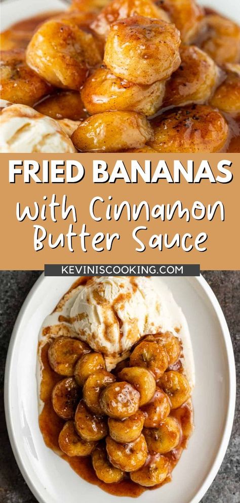 Fried Banana And Ice Cream, Banana Foil Dessert, Banana Campfire Dessert, Fried Cinnamon Banana, Homemade Banana Recipes, Japanese Fried Bananas, Pan Fried Banana Recipes, Asian Banana Recipes, Chinese Banana Dessert