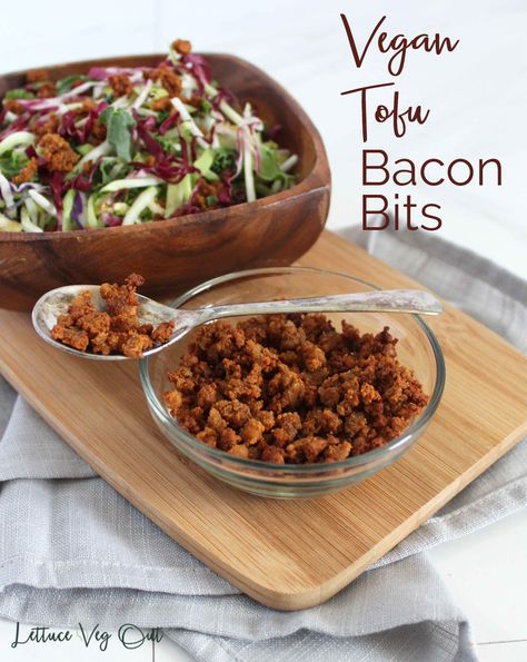 Vegan Tofu Bacon, Bacon Bits Recipes, Vegan Bacon Recipe, Tofu Bacon, Vegetarian Bacon, Vegan Bacon Bits, Tempeh Bacon, Vegan Tofu, Vegan Bacon