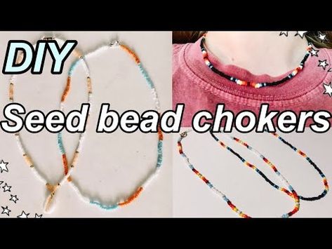 (21313) DIY Seed bead choker necklace | Easy summer 2023 jewelry - YouTube Beaded Chocker, Seed Bead Choker, Bead Choker Necklace, Bead Choker, Beaded Necklace Diy, Beanie Boos, Beaded Choker Necklace, Seed Bead Necklace, Easy Summer