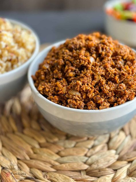 This easy walnut taco meat is absolutely delicious! It's crumbly, packed with flavor, and makes a fantastic replacement for traditional ground beef in your next tacos! Red Lentil Recipes Easy, Vegan Pizza Rolls, Walnut Taco Meat, Vegan Blt Sandwich, Chipotle Pepper Sauce, Lentil Recipes Easy, Red Lentil Recipes, Pizza Roll Recipe, Ground Beef Chili