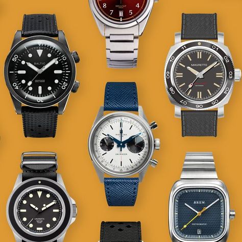 25 Boutique Watch Brands You Should Know About Rolex Diver, Field Watches, Vintage Timepiece, Watch Companies, Mechanical Movement, Making Waves, Dress Watch, Dive Watches, Watch Movement