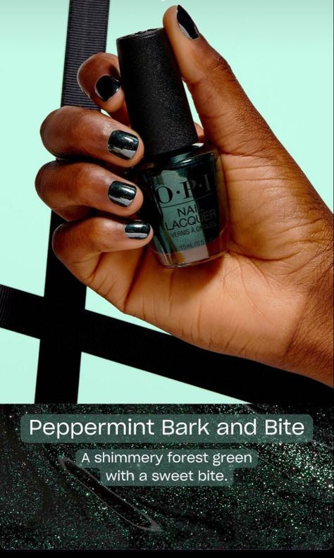 Dark Toenail Polish, Opi Peppermint Bark And Bite, Opi Dark Colors, Opi Winter Colors, Dark Nail Polish Colors, Fresh Nails, Dark Nail Polish, Sandra Dee, Toenail Polish