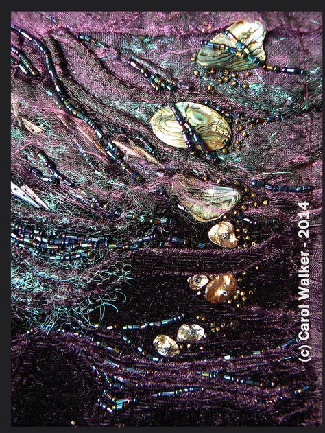 Art Fibres Textiles, Purple Linen, Creative Textiles, Fabric Journals, Textile Fiber Art, Fibres Textiles, Soul Art, Fabric Beads, Nuno Felting