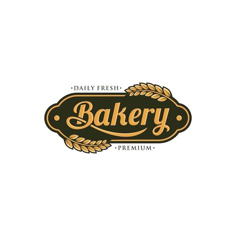 Bakery logo design | Premium Vector #Freepik #vector #old-logo #vintage-bakery #label-logo #breakfast-logo Old Logo Design, Bakery Label Design, Logo Bakery Design, Logo Name Ideas, Vintage Bakery Logo, Brother Logo, Breakfast Logo, Bread Logo, Bakery Logos