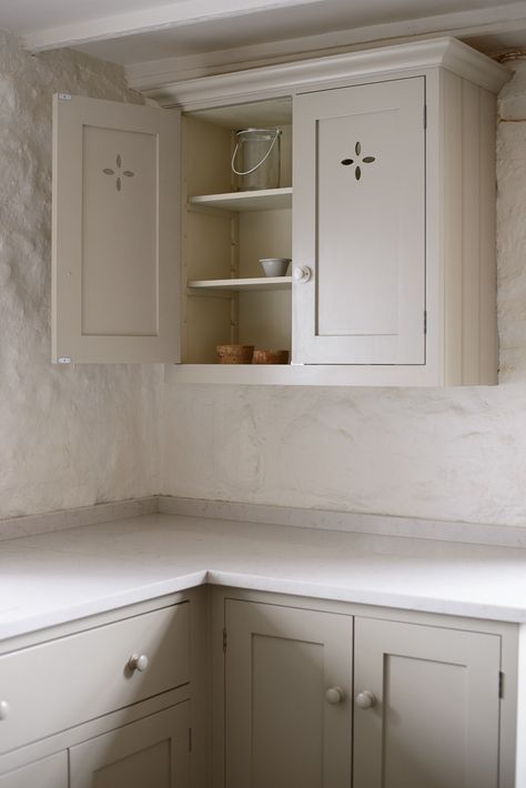 deVOL's beautiful Shaker kitchen Cabinet Doors With Cut Outs, Door With Holes For Ventilation, Cabinets With Holes, Cabinet Doors With Holes, Cabinet Doors With Ventilation, Decorative Holes In Cabinet Doors, Ventilation Holes In Cupboard Doors, Vent Holes In Cabinet Doors, Cabinet Ventilation Hole Design