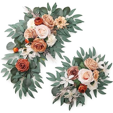 Floral Swag Wedding, Flower Swag, Reception Ceremony, Wedding Background Decoration, Wedding Arch Flowers, Arch Flowers, Hari Valentine, Ceremony Signs, Floral Swag