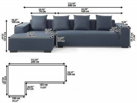 Useful Standard Dimensions For Home Furniture - Engineering Discoveries Furniture Measurements, Sofa Measurements, Sofa Layout, Contemporary Sectional Sofa, Wooden Sofa Set Designs, Corner Sofa Design, Wooden Sofa Designs, Fabric Sectional Sofas, Furniture Dimensions