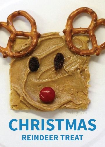 Christmas Snacks For Kids, Reindeer Snack, How To Make Graham, Graham Cracker Snacks, Healthy Christmas Treats, Christmas Treats To Make, School Christmas Party, Peanut Butter Snacks, Christmas Recipes Easy