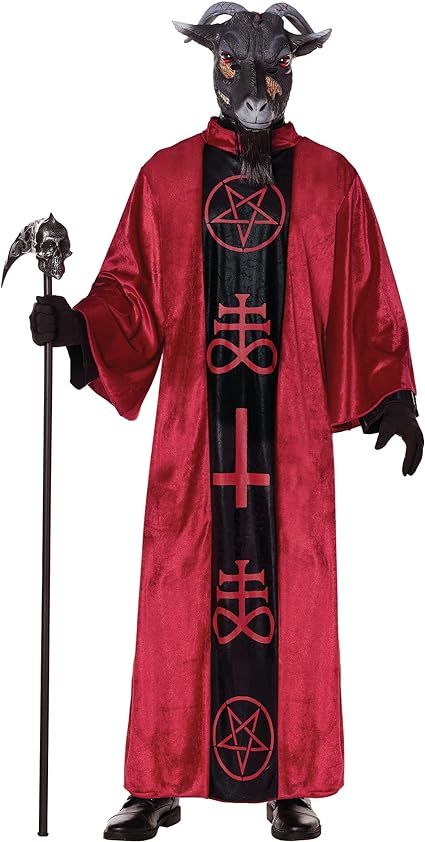 Baphomet Costume, Demon Outfit, Goat Costume, Goat Mask, Devil Costume, Inflatable Costumes, Black Gloves, Red Eyes, Spirit Halloween