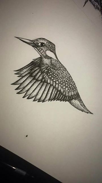 King Fisher Tattoo Ideas, King Fisher Tattoo, Country Tats, Kingfisher Tattoo Black And White, Kingfisher Tattoo, Bird Sketches, Final Fantasy Tattoo, Watercolor Bird Tattoo, Kingfisher Art