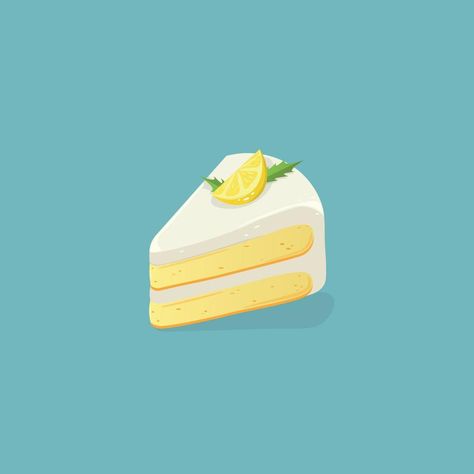 Cake With Icing, Delicious Lemon Cake, Recipe Drawing, Lemon Cake Recipe, Cartoon Cake, Tree Saw, Cake Slice, Cityscape Photos, Logo Banners