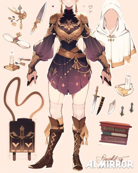 Witch Outfits Anime, Dnd Outfits Inspiration Sorcerer, Sorceress Outfit Character Design, Witch Outfits Drawing, Magical Outfits Drawing, Pirate Outfit Drawing, Dnd Sorcerer Outfit, Space Outfit Drawing, Fantasy Outfits Drawing