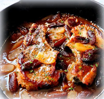 Sweet Apple & Apricot Pork Chops Pork And Apricot Recipes, Blackstone Griddle Recipes Dinners Pork, Apple Relish Recipe, Apricot Pork Chops, Apricot Pork, Minnesota Food, Food Bites, Relish Recipe, Cooking Pork Chops