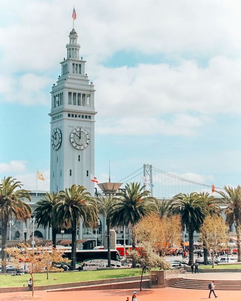 The Ferry Building in San Francisco, California. California Coast Road Trip, San Francisco Neighborhoods, Visit San Francisco, Washington Square Park, Neighborhood Guide, Pacific Coast Highway, Road Trip Hacks, Trip Itinerary, California Coast