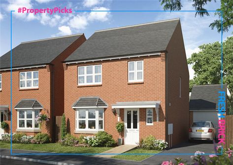 New Builds Uk, New Build House Uk, Detached House Uk, Small House Uk, Uk New Build, House Plans Uk, Bellway Homes, Small House Exterior, Uk Houses