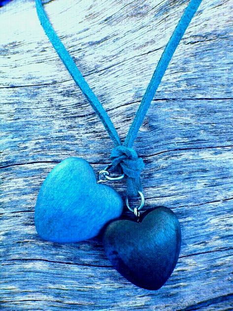 A LIGHT BLUE HEART AND A DARK BLUE HEART ON A BLUE ROPE. Blue Heart, You Never, Internet, Energy, Tumblr, Memes, Blue, Art