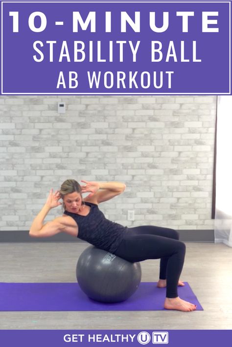 Ball Workout Exercise Flat Belly, Ab Exercises With Ball, Ball Ab Exercises, Exercise With Stability Ball, Yoga Ball Ab Workout Core Exercises, Work Out Ball Ab Workout, Yoga Ball Ab Workout, Swiss Ball Ab Workout, Abs Workout With Ball